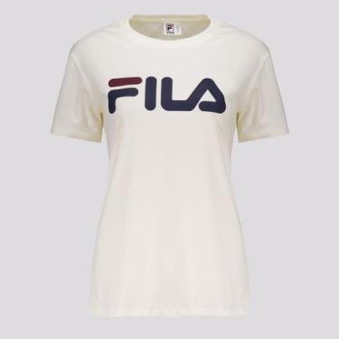 Imagem de Camiseta Fila Letter Premium II Feminina Off White, M