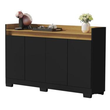 Imagem de Aparador Buffet Balcão Real 4 Portas escritório cozinha sala cantinho 