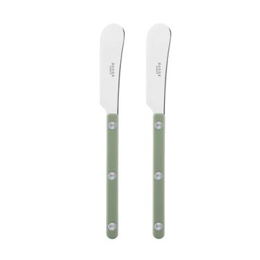 Imagem de Sabre Paris - Conjunto De 2 Facas Espalhadoras 5,5" Coleção Bistrot Perfeito Para Manteiga, Tapenades E Pastas Aço Inoxidável Nylon Lavável Na Máquina Lavar Louça Aspargos Acabamento Brilhante