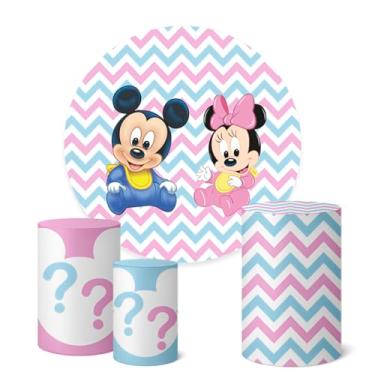 Imagem de Trio Capas Cilindro + Painel Redondo 1,50m Cha Revelaçao (K1CHR012)