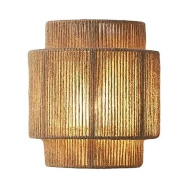 Imagem de Arandela De Parede LED De Bambu Vintage, Corda De Cânhamo, Quarto, Cab