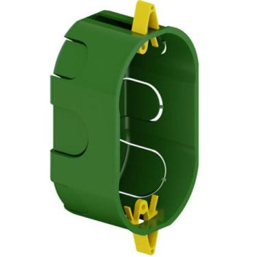 Imagem de Caixinha De Luz Elétrica Dry Wall PVC Verde Para Instalações Elétricas