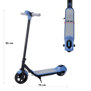 Imagem de Patinete Elétrico Infantil Portátil Bluetooth Led Kids Azul Brinovar