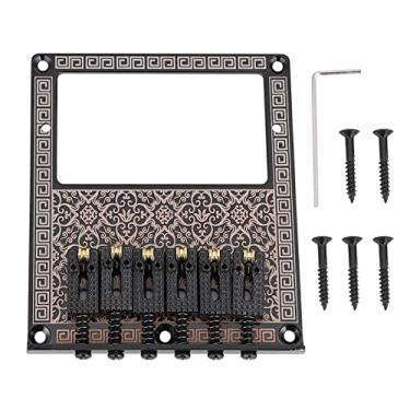 Imagem de Ponte Grcfumo, sela da ponte de guitarra, slot de captação de Saddle Guitar Bridge durável para TL para TL Telecaster Electric Guitars (Goldenes Kaleidoskop) (Schwarzes Kaleidoskop)
