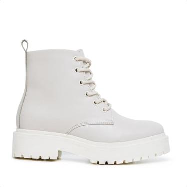 Imagem de Bota Coturno Feminina Tratorada Com Cadarço Couro