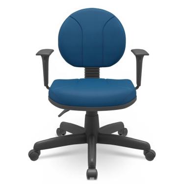 Imagem de Cadeira Operativa Executiva Backsystem Braço Tecido Azul - Plaxmetal