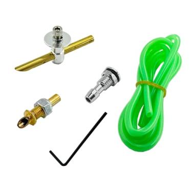 Imagem de Gracilaria RC Boat Water Cooling Kit Water Outlet and Inlet Pink Up Nozzle Water Cooling Nozzle with Cooling Pipe Tube for RC Boat DIY Model Ship Motor Water Cooling System Part (Green)