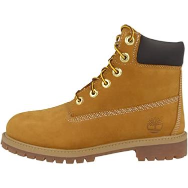 Imagem de Botas infantis Timberland de 15 cm à prova d'água para crianças pequenas, Wheat Nubuck, 6 Big Kid