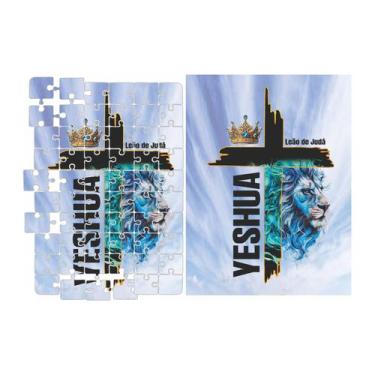 Imagem de Quebra Cabeça Religioso Leão de Judá Yeshua c/ 60 pçs - Premium