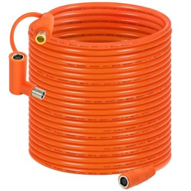 Imagem de Cabo de extensão CC de 8 mm – Cabo solar macho para fêmea DC7909 com adaptador DC8020, fio de cobre estanhado 14AWG, à prova d'água – Funciona com a maioria das estações de energia portáteis e