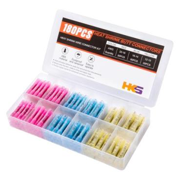 Imagem de Kit de conectores termorretráteis HKS 180 unidades 22-10 AWG