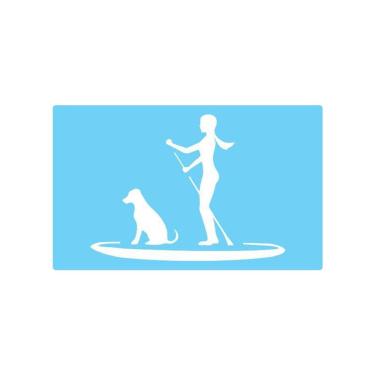 Imagem de Stencil De Parede Tamako Stand Up Paddle - 55X90Cm - Ref 399