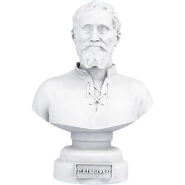 Imagem de Estátua Busto Michelangelo di Lodovico Buonarroti (Cor Mármore)