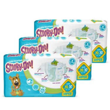 Imagem de KIT 3 PCT Fralda Descartável Scooby Doo Hiper, Extra Grande (XG)