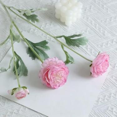 Imagem de XIYUAN 6 peças de seda de flores de papoula artificiais, papoulas falsas de toque real com hastes para decoração de casa, peônias falsas - para casamento, casa, decoração de festa, arranjo de mesa