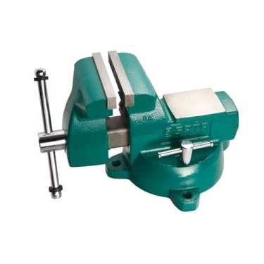 Imagem de Morsa Mecânica Com Base Giratória Sata Verde 8" - 200mm