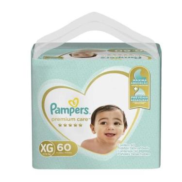 Imagem de Fralda pampers premium infantil xg 60, XG, 60