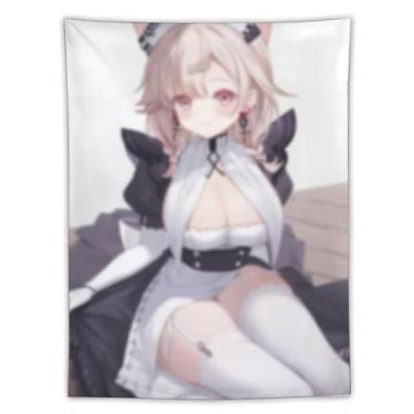 Imagem de LIEGBMEU Tapeçaria de biquíni sexy anime menina 152.4 cm x 203.2 cm interior exterior parede colcha arte decoração de tapeçaria caprichosa, AF328