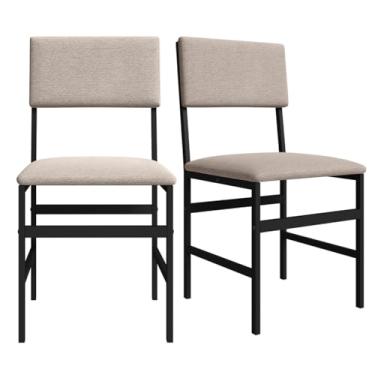 Imagem de 2 CADEIRAS BELLE (Preto/Bege)