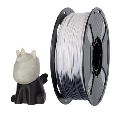Imagem de CC3D Filamento PLA de mudança de cor de temperatura 1,75 mm 1KG filamento de impressora 3D preto para branco
