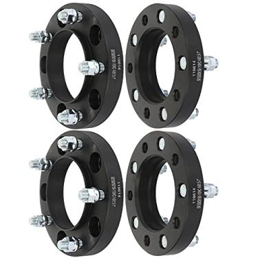 Imagem de ECCPP Pacote com 4 espaçador de roda de 2,5 cm 5 x 5,9/5 x 5,91 kit adaptador espaçador de roda com pinos M 14 x 1,5 furo de cubo de 110 mm para LX470, LX570, para Land Cruiser, para Sequoia, para