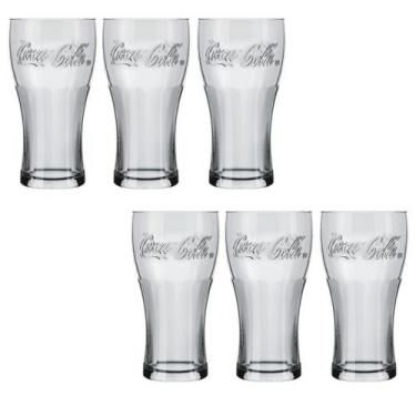 Imagem de Conjunto 6 Copo de Vidro 470ML Coca-Cola Transparente Nadir - NADIR FI