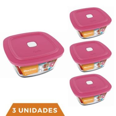 Imagem de 3 Potes de Vidro Facilita Quadrado 300ml Marinex Nadir - NADIR FIGUERE
