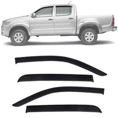 Imagem de Calha de Chuva Esportiva Toyota Hillux SRV Pick Up 2005 Até 2013 4 Por
