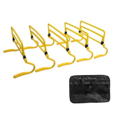 Imagem de Zxpjkyu 5x Barreiras de Agilidade, Melhoria de Velocidade Ajustável para Futebol, Basquete, Corrida, Indoor E Outdoor, Amarelo