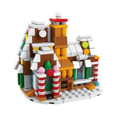 Imagem de Conjunto De Blocos De Construção De Natal 6 Em 1 Casa De Vila De Inver