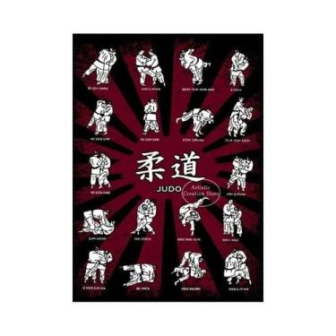 Imagem de Poster De Arte Marcial De Judô, Karatê E Taekwondo Em Tela Para Decora