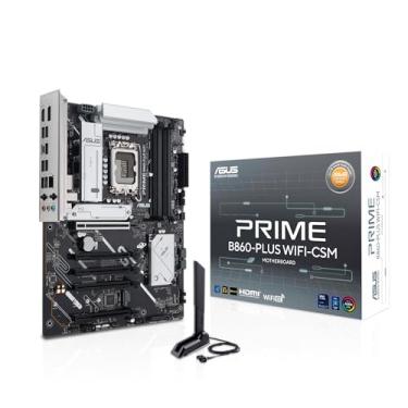 Imagem de ASUS Placa-mãe Prime B860-PLUS WiFi-CSM B860 LGA 1851 ATX, Intel Core Ultra Series 2 Ready, Advanced AI, DDR5, PCIe 5.0, HDMI, USB 20Gbps Type-C, 2X M.2, WiFi 6E, 2.5Gb, ACCE Remote IT Management