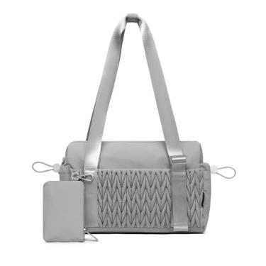 Imagem de Pequena bolsa de ginástica feminina acolchoada com compartimento molhado e bolsa de moedas, linda bolsa de viagem para meninas, treino, esportes, viagens