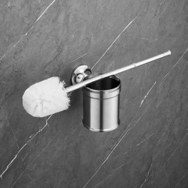 Imagem de Acessórios para banheiro em aço inoxidável 304, porta-toalhas, porta-papel, porta-escova de vaso sanitário, toalheiro, acessórios cromados para banheiro, escova de vaso sanitário, conforme mostrado