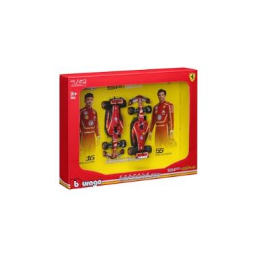Imagem de Bburago F1 Formula 1 FERRARI SF-24 DOIS PACOTES - (2024) - LECLERC E SAINZ Pacote com 2 - Escala 1:43 - Réplica de modelos colecionáveis de carros de corrida incrivelmente detalhados