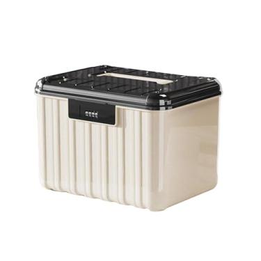 Imagem de Bothyi Organizador de documentos com trava de senha multiuso para armazenamento de documentos com trava de senha e caixa organizadora de garagem para armário, 30.5 X 24 X 21.8 Cm