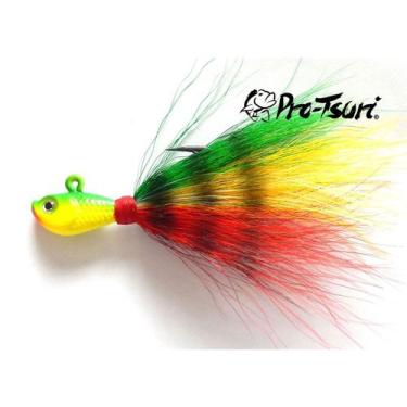 Imagem de Isca Artif. Pro-Tsuri Cichla Jig Tail Simples Fire Tiger 11g, Amarelo,