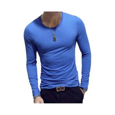 Imagem de Camiseta De Tênis Masculina Slim Fit De Manga Longa, Roupas Esportivas