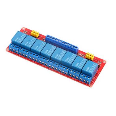 Imagem de Módulo de relé de Optoacoplador de 8 Canais, Isolamento de Fotoacoplador de Patch, Corrente de Disparo de 5mA, 5V/12V/24V, Gatilho de Nível Alto/baixo, Indicador de Energia (12V)