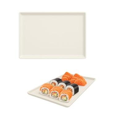 Imagem de Prato Retangular de Melamina Premium 35cm Sushi Frutas