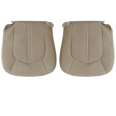 Imagem de GXARTS Tampa de assento de couro perfurado de substituição do lado do motorista e do passageiro bronze compatível com Cadillac CTS 2008 2009 2010 2011 2012 2013