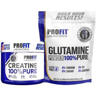 Imagem de CREATINA MONOHIDRATADA PURA 150G l GLUTAMINA PURA 300G l PROFIT-Unissex