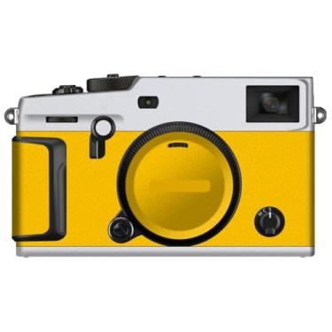 Imagem de Adesivo de capa de câmera X Pro3 para FujiFilm X-Pro3 protetor de câmera película protetora de pele decoração e resistência ao desgaste XPro3 (transparente + couro amarelo)