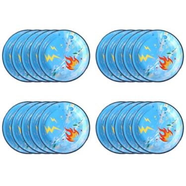 Imagem de SAVITA 20 Peças Pratos de Jantar com Desenho Animado, 22,7cm Pratos Papel para Festas Aniversário Decoração Mesa Chá Bebé Eventos Infantis Decoração Festas Temática