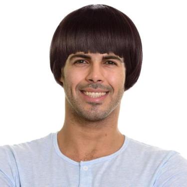 Imagem de Peruca PATURPINT Short Mushroom para homens, sintética, cortada em tig