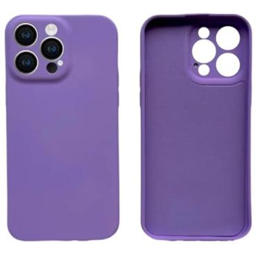 Imagem de Capinha de Silicone para iPhone 14 Pro Max com Proteção na Câmera (Roxo)