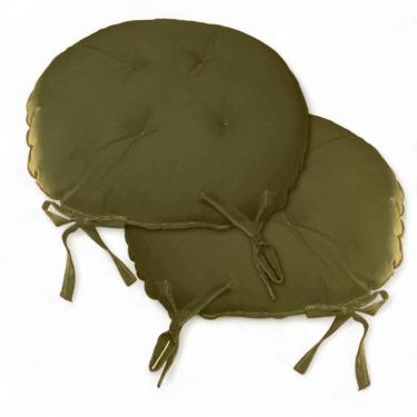 Imagem de Kit 02 Almofadas Futon Redondo Assento Para Cadeira 40X40 Be