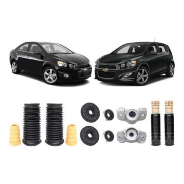 Imagem de Kit Coxim Amortecedor Dianteiro Traseiro Sonic 2012 2013 14