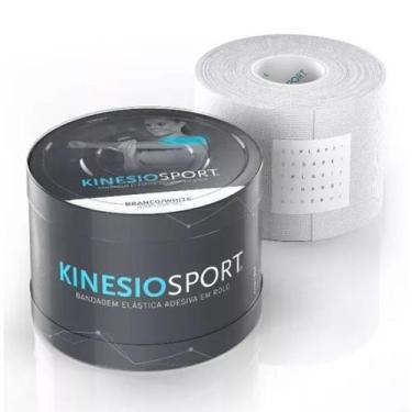 Imagem de Bandagem Elástica Adesiva Rolo 5cm x 5m KinesioSport, Branco