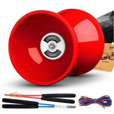Imagem de Rolamento triplo Yoyo Diabolo MAGICYOYO Pro, vermelho, tamanho médio